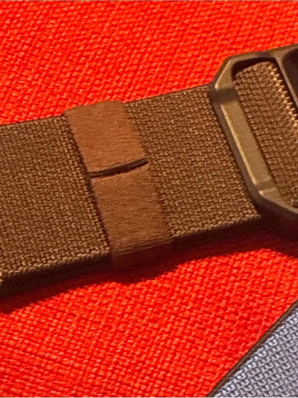 Groove Life GL Adjustable Web Belt Magnetic Buckle Wood Grain Brown XL